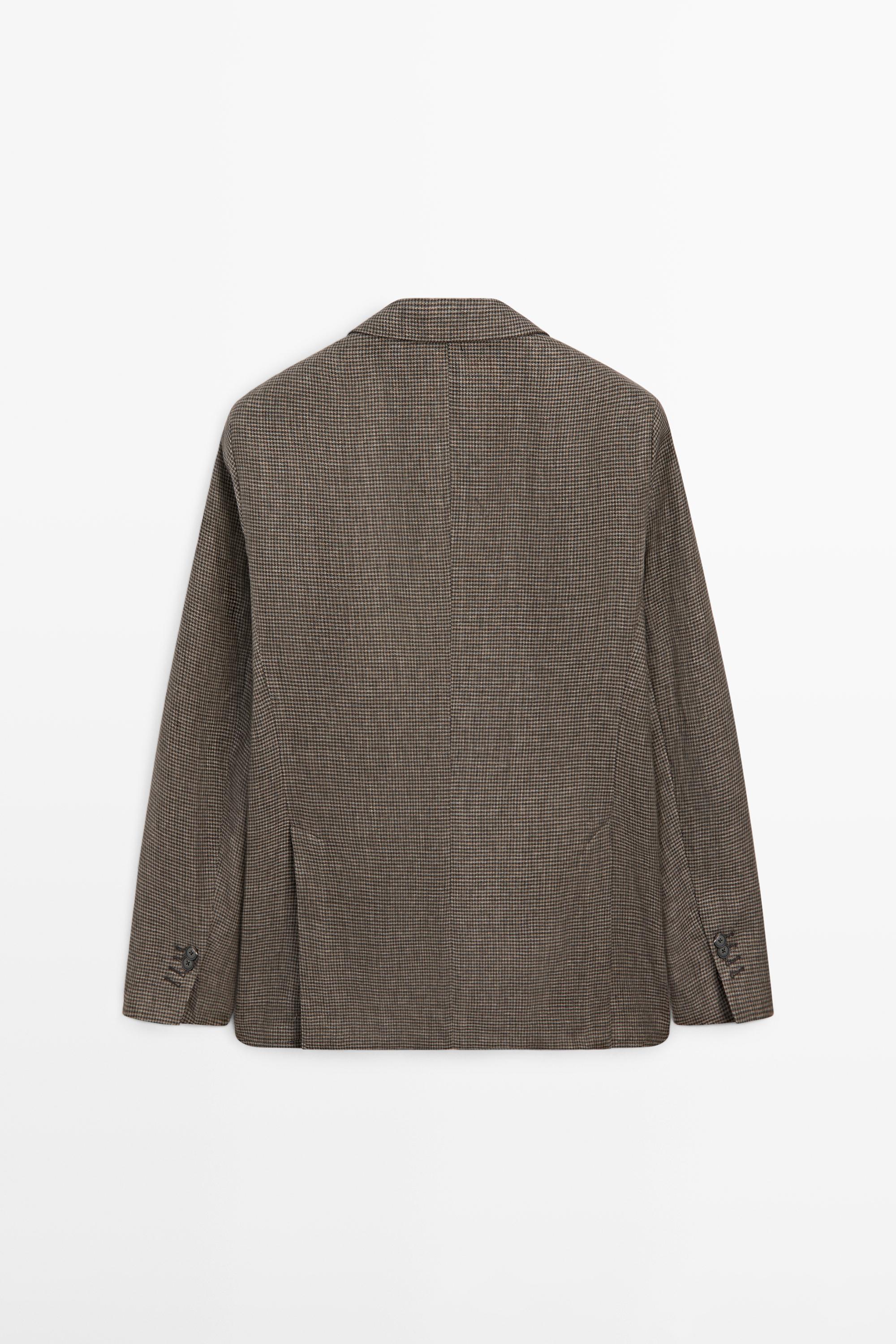 100% linen blazer with pocket details